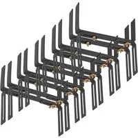 BigDean Blumenkastenhalter Standard H-Form Kasten Halter Balkonkastenhalter, bis 20 kg belastbar, Werkzeugfrei Verstellbar, Set, 5-St., Kastenhalter H-Form, Blumenkastenhalter H-Form, Brüstungen, Mauer oder Geländer