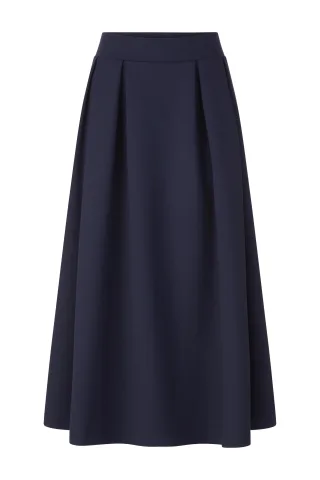 Rich & Royal - Midi Scuba Skirt midnight blue - Gr. - XS