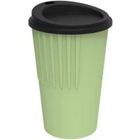 elasto Coffee-to-go-Becher Kaffeebecher 300 ml Trinkbecher mit Deckel und Riffel-Optik, Made in Germany, BPA-frei, 100% recyclebar, Heißgetränke, Teebecher