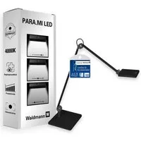 Waldmann LED Schreibtischlampe PARA.MI HOME Schreibtisch Lampe & Arbeitsleuchte, Leselampe, 4000K, LED wechselbar, Neutralweiß, Verstellbarer Arm, Flexibel, Speicherfunktion, Dimmbar