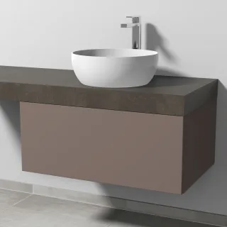 Sanipa Waschtischunterbau mit Auszug 2morrow (P3323) 340x800x520 Taupe-Matt, P33231T P33231T