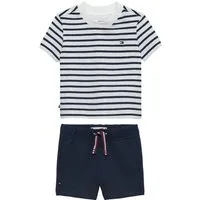 Tommy Hilfiger Shirt & Shorts ESSENTIAL STRIPE TEE + SHORT SET (Set) Regular fit mit Rundhalsausschnitt für Babys
