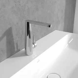 Villeroy und Boch Conum Einhebel-Waschtischarmatur TVW12700400061 mit Push-Open-Ablaufgarnitur, chrom