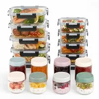 relaxdays Frischhaltedose Einmachgläser 18er Set, Glas