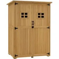 MCombo Gerätehaus M MCombo Gartenschrank Gartenhaus Holz 0912, 127×59×168 cm, Gartenhaus Klein Wetterfest, Outdoor