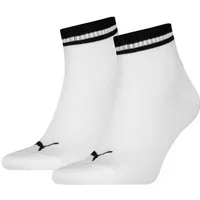PUMA Kurzsocken PUMA UNISEX HERITAGE QUARTER 2P (2 Paar) mit Kontraststeifen am Bündchen
