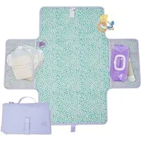 Hylat Baby Wickelauflage Faltbare Wickelunterlage für Unterwegs - Reise-Wickelmatte – Lila (1-tlg), Faltbare Wickelunterlage für Unterwegs - Lila