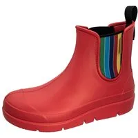 Fischer-Markenschuh Stella Gummistiefelette aus EVA, Regenbogen-Gummizug, leicht, EInlegesohle herausnehmbar