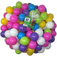 EKNA Bällebad-Bälle - Bunte Spielbälle - Plastikbälle/Baby-Bälle (Netz, 200-St., 200 Bälle), Ø5,5cm