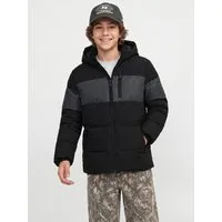 Jack & Jones Junior Steppjacke JJEBECKS REFLECTIVE PUFFER JNR Kunstfaser, mit reflektierenden Details