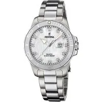 Festina Quarzuhr Boyfriend Collection F20503/1, Armbanduhr, Damenuhr, Edelstahlarmband, bis 10 bar wasserdicht, Datum