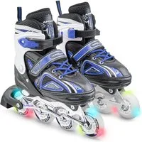 Apollo Inlineskates Größenverstellbare Inliner für Kinder Super Blades LED, Inliner verstellbare Größe, mit leuchtenden LED Wheels