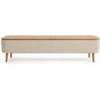 Skye Decor Lowboard Snug Japandi (1 St), Teddy-Optik mit Stauraum