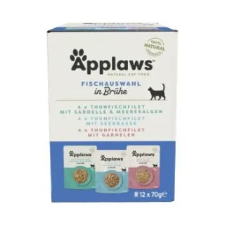 Applaws Nassfutter Katze Adult Multipack Fischvariation 24x70 g