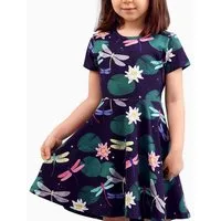 Walkiddy Jerseykleid Walkiddy Colorful Dragonflies Kinder Bio Baumwolle GOTS Green Bio Baumwolle,GOTS, Kinderbekleidung,nachhaltige Klamotten,Jerseykleid