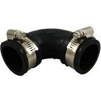 Air Aqua Muffenstopfen Flexibler Bogen 32 mm 90 Grad Flex Fitting für Rohre Gummibogen, Rohrv