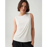 OPUS Shirttop mit schmalen Rippbündchen Elastischer Komfort für Everyday Looks