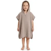 Laynenburg Badeponcho Musselin für Kinder mit Kapuze - Poncho aus 100% Baumwolle, als strandponcho, surf Handtuch poncho für Baby, Mädchen & Jungen