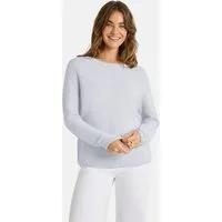 Lieblingsstück Rundhalspullover BiancaEP aus reiner Baumwolle, unifarbenes Design