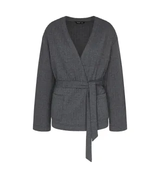 Triumph - Cozy Comfort Robe Top Quilted dark grey melange - Gr. - 40