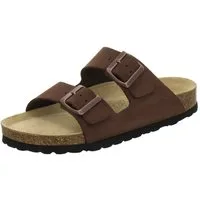 AFS-Schuhe 210072 Zweischnaller Pantolette für Damen mit Fußbett, bequeme Sandalen aus Leder