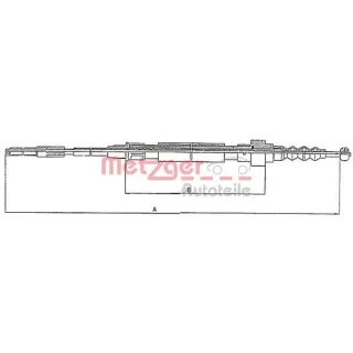 Metzger Bremsseil f?r Scheibenbremse hinten VW Golf 3 Vento Corrado