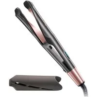 Remington Glätteisen S6606 Curl & Straight Confidence Haarglätter Keramik-Turmalin-Beschichtung, Professionelles 2-in-1 Styling: Glätteisen, Locken&Wellen, LCD display