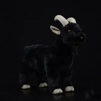 Tinisu Plüschfigur Schwarze Ziege Kuscheltier 30 cm – Niedliches Plüschtier Stofftier