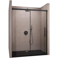 doporro Dusch-Schiebetür Duschtür Nischentür dusche Duschabtrennung Duschkabine, 100x195 cm, Einscheibensicherheitsglas, Klarglas