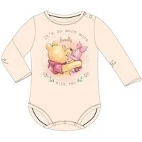 Disney Baby Langarmwickelbody Winnie Puuh Langarm-Body für Mädchen in Peach, Kuschelig & Stilvoll