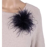 MIRROSI Brosche Edler Federbrosche, Feder-Anstecker im Boho-Vintage Stil, Ausgestattet mit Clip und Anstecknadel für sicheren Halt