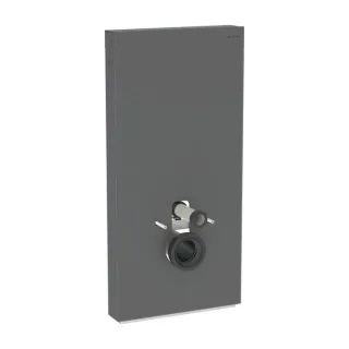 Geberit Monolith Plus Sanitärmodul 131222CD7 Front schwarz, Seitenverkleidung schwarz / Aluminium gebürstet, Bauhöhe 101cm