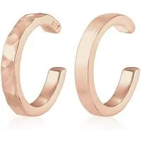 Elli Ohrklemme Earcuff Set Organic Look 925 Silber, Geo