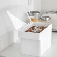Yamazaki Futterbehälter Tower Futterbox Hundefutter Aufbewahrung luftdicht Katzenfutter, Kunststoff, Aufbewahrung für Trockenfutter, Box für 3,5kg, luftdicht verschließbar