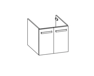 Artiqua 411 Waschtischunterschrank für Durasquare 235360 Weiß Glanz, 411-WU2T-D73-7050-68 411-WU2T-D73-7050-68