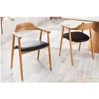 riess-ambiente Esszimmerstuhl VALHALLA WOOD matt-braun · Eiche Massivholz · mit Armlehnen (Einzelartikel, 1 St), Armlehnstuhl mit Sitzkissen · Esszimmer · natur schwarz · rustikal