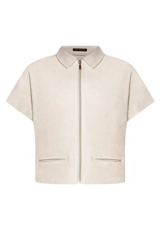 Betty Barclay - Kurzärmeliger Blouson in Velours-Optik beige - Gr. - 46