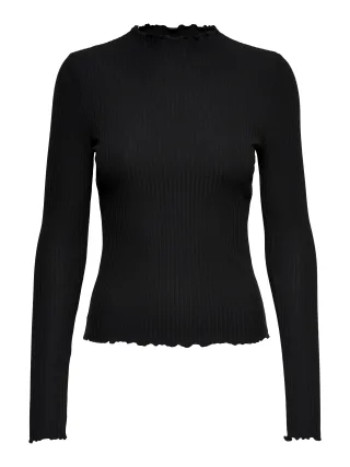 ONLY - ONLEMMA L/S HIGH NECK TOP NOOS JRS Black - Gr. - S