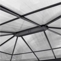 Leco Pavillon-Ersatzdach Dachplatten-Set transparent-grau für Profi-Pavillon 3,65x3 m *, ca. 6 mm dick