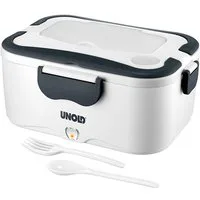 Unold Elektrische Lunchbox 58850, Brotzeitdose, Besteck, zum erwärmen warmer Speisen