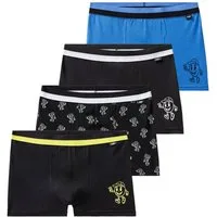Buffalo Boxer Boxershorts für Jungen (Packung, 4-St) mit witzigen Icons bedruckt