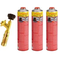 Rothenberger Industrial Autogenschweißgerät ROTHENBERGER Industrial Hot Pack Brenner inkl. 3x Industrial Multigas