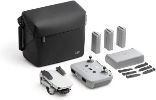 DJI Mini 2 Fly More Combo [3-Achsen-Gimbal 4K Video 12MP 31min Flugzeit QuickShots] grau
