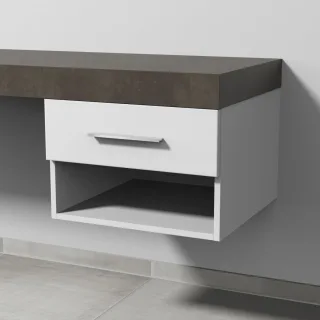 Sanipa Anbau-/Solitärschrank 2morrow (G2352) 340x500x520 Weiß-Matt, G235201 G235201