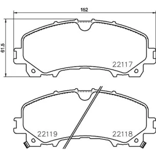 Hella Bremsbel?ge vorne Nissan X-Trail Renault Koleos 8DB355024-621