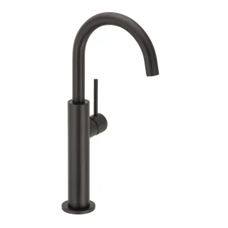 Herzbach Waschtisch-Einlochbatterie DEEP BLACK 127 Slim L-Size ohne Ablauf Schwarz matt, 23.203420.2 23.203420.2.12