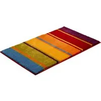 Grund Badematte Summertime, Höhe 20 mm, rutschhemmend beschichtet, fußbodenheizungsgeeignet, Kunstfaser, rechteckig, bunte Badematte mit Streifen