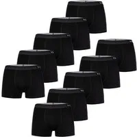 VIP Retro Boxer Premium Jersey Stretch - 10er Set - Boxershorts - Multipack - Uni (10-St) Unterwäsche Männer Herren Retroshorts Baumwoll-Mix Unterhosen 10-Pack