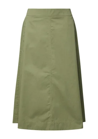 s.Oliver Red Label - A-Linien-Rock in Midi-Länge mit elastischem Bund grün - Gr. - 46