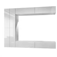 Lookway Wohnwand COLETTE III mit Push-to-Open-System und LED-Beleuchtung